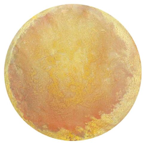 abstracts-etheral-vibration-2013 gold circle abstract depicting the moon