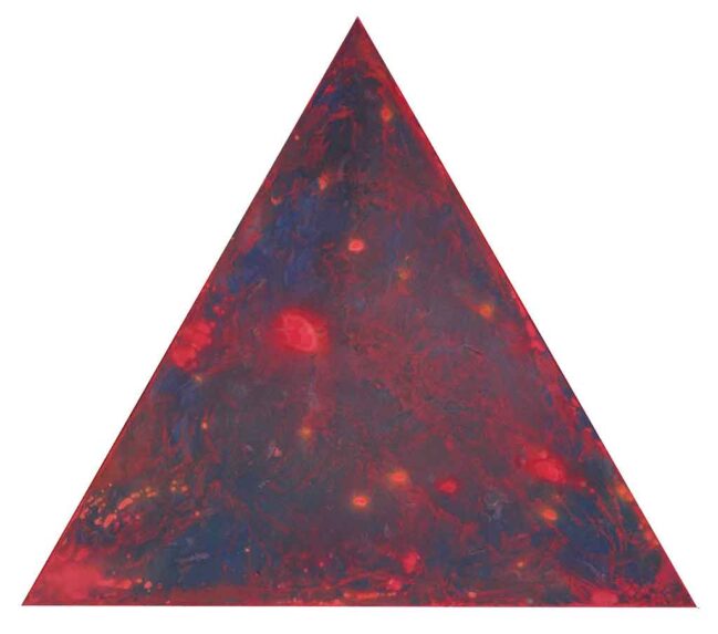 trigon-beyond-the-known-2013 trigon abstract painting red and dark purple