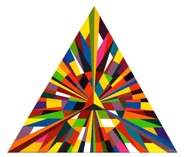trigon-eleven-2011 geometric trigon with circular bright colors