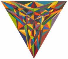 trigon-five-2010 colorful geometric triangles within a trigon shape