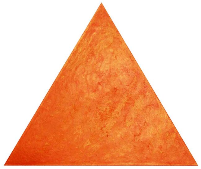 trigon-joyful-power-of-discernment-2014 trigon abstract painting shades of orange