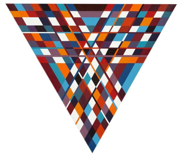 trigon-nine-2010 trigon geometric with dominant blue and orange